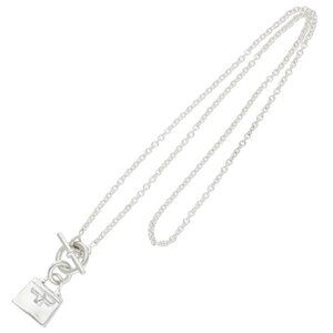 Hermes Amulet Kelly Silver Necklace 43 cm